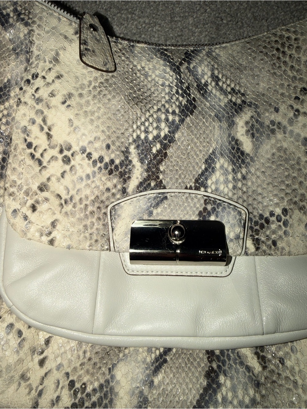 Coach Kristin Embossed Python Round Snakeskin - Picture 3 of 7